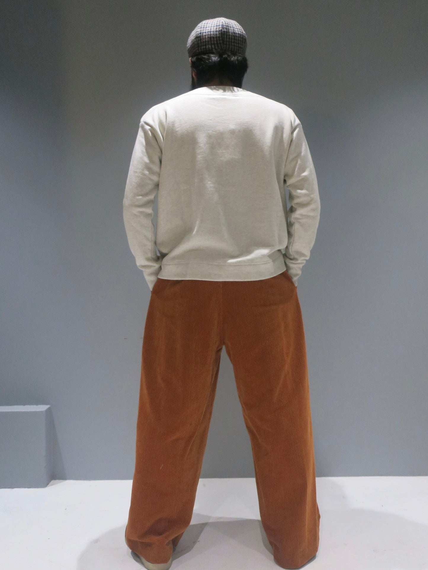 WIDE PANT corduroy - ORANGE