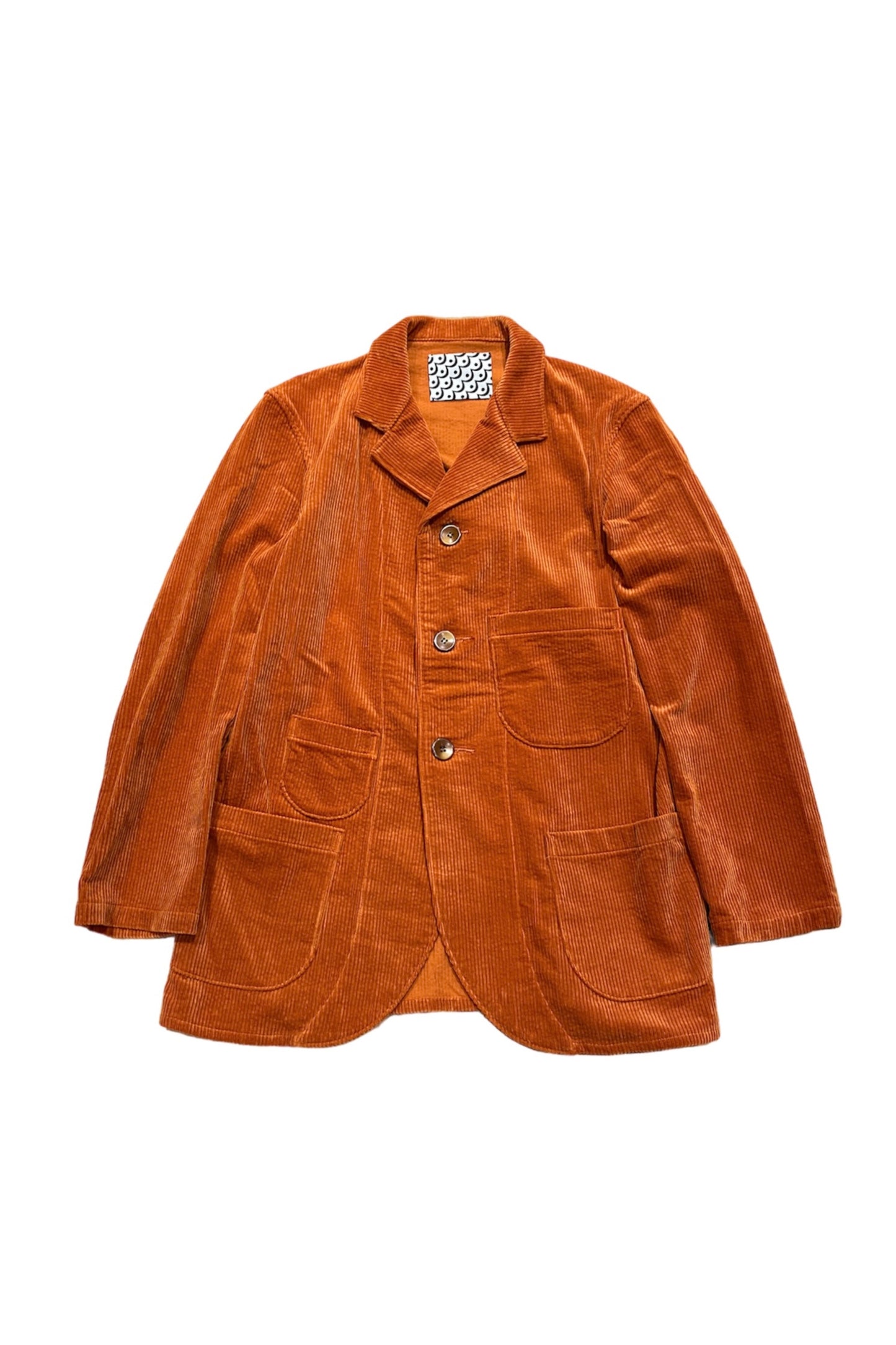3 BUTTONS JACKET corduroy - ORANGE