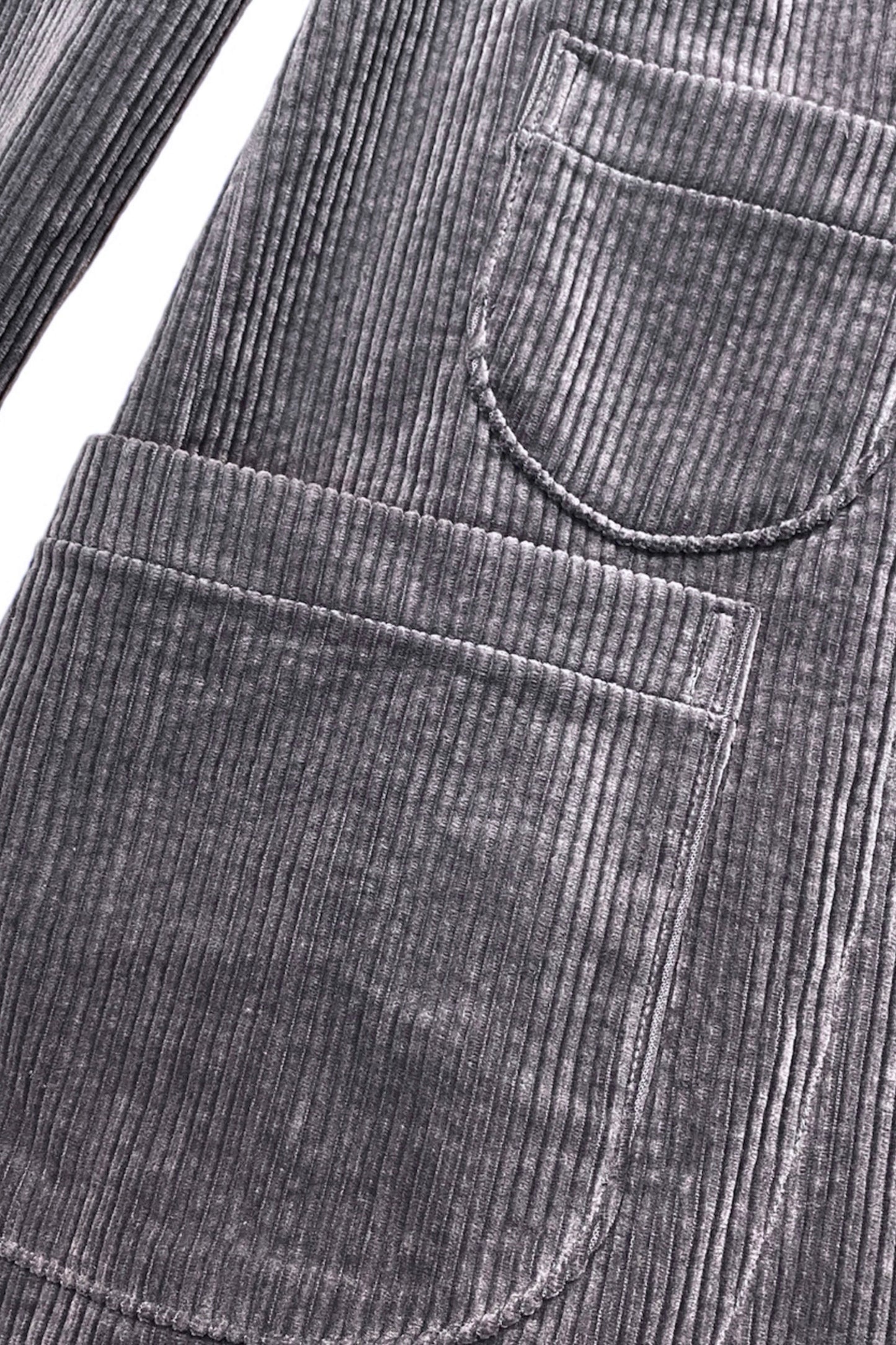 3 BUTTONS JACKET corduroy - GRAY