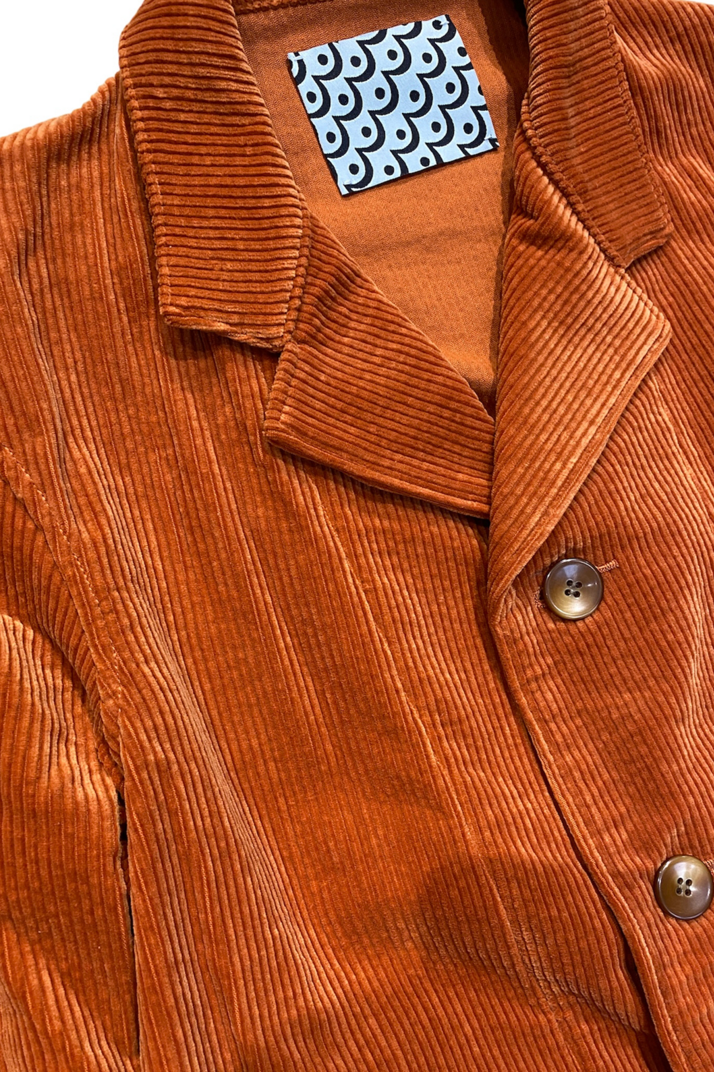 3 BUTTONS JACKET corduroy - ORANGE