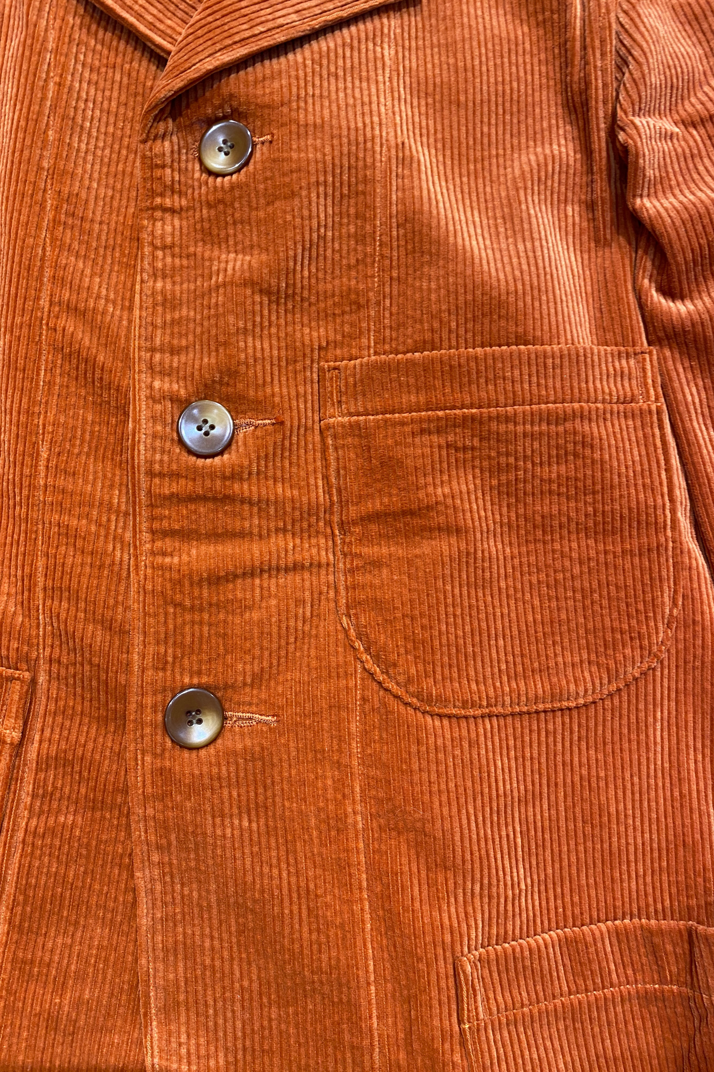 3 BUTTONS JACKET corduroy - ORANGE