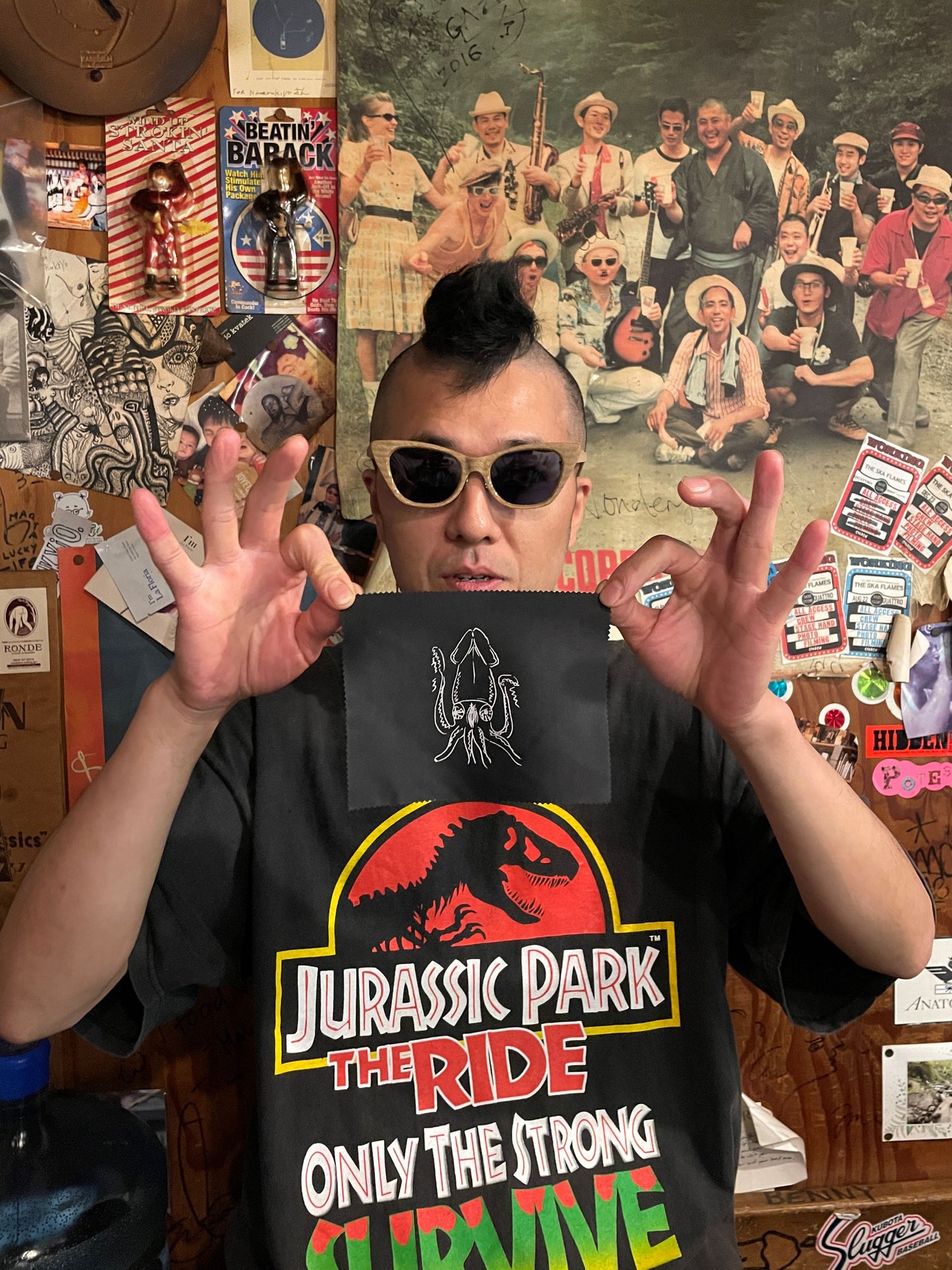 SUNGLASSES/Let Me Play Glasses Flame: Wood Brown