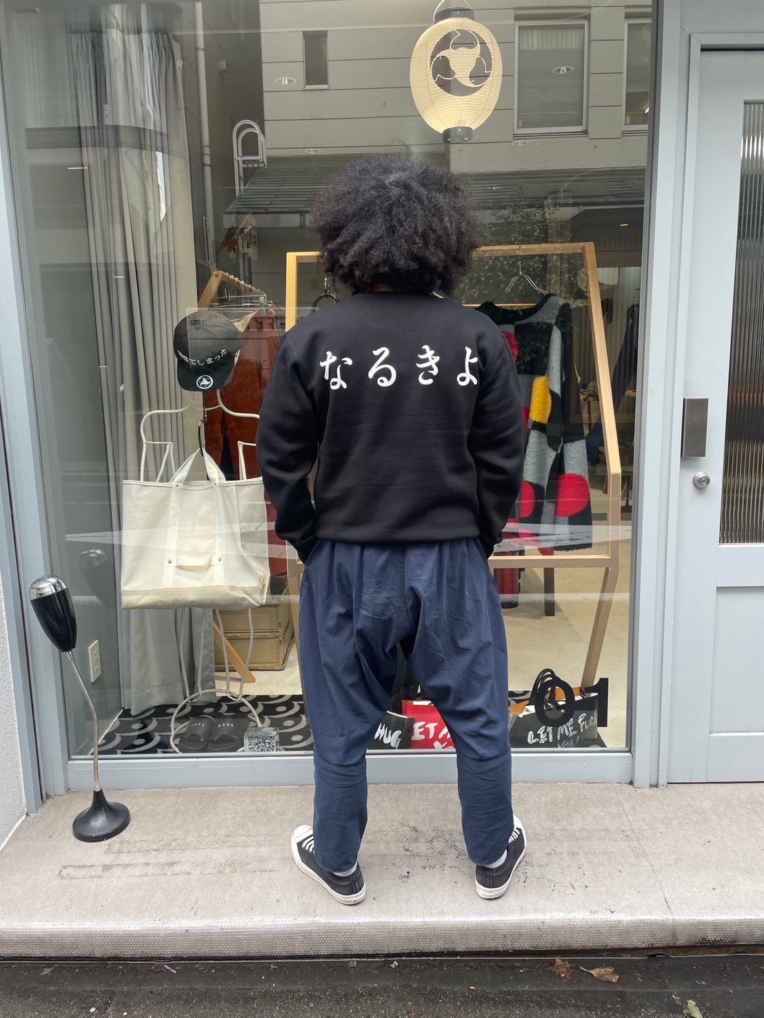 Narukiyo/Narukiro CREW NECK - BLACK