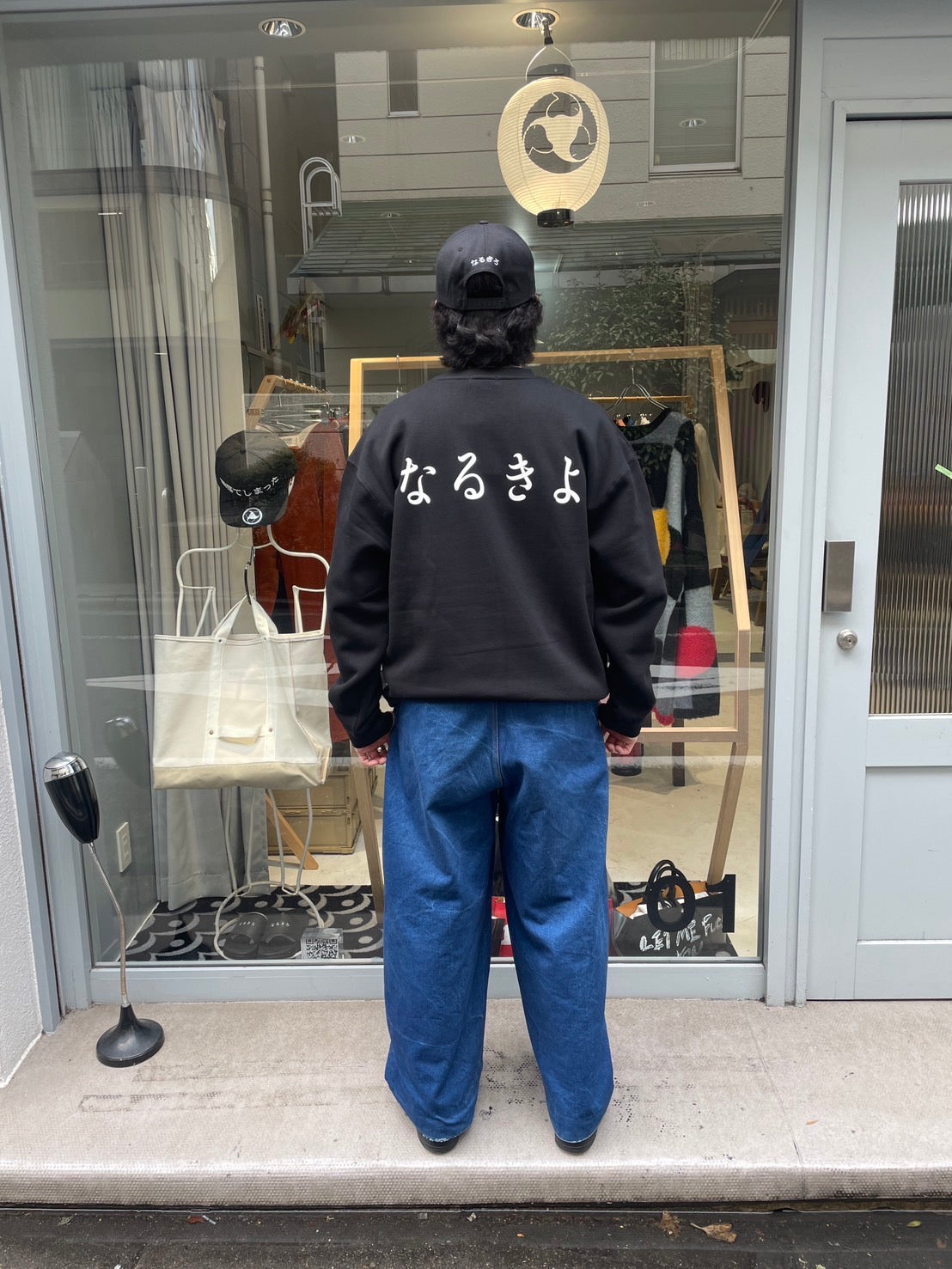 Narukiyo/Narukiro CREW NECK - BLACK