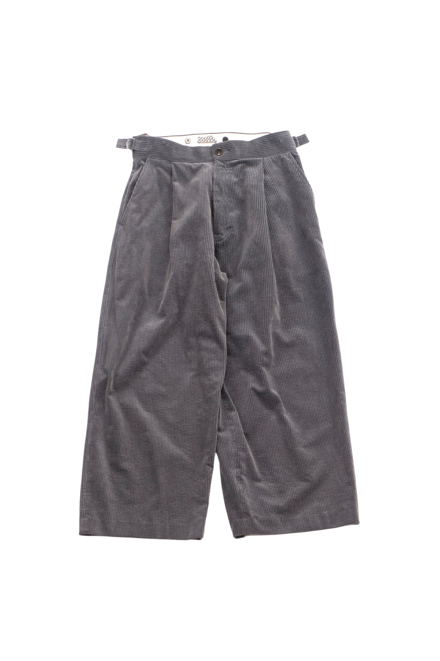 WIDE PANT corduroy - GRAY