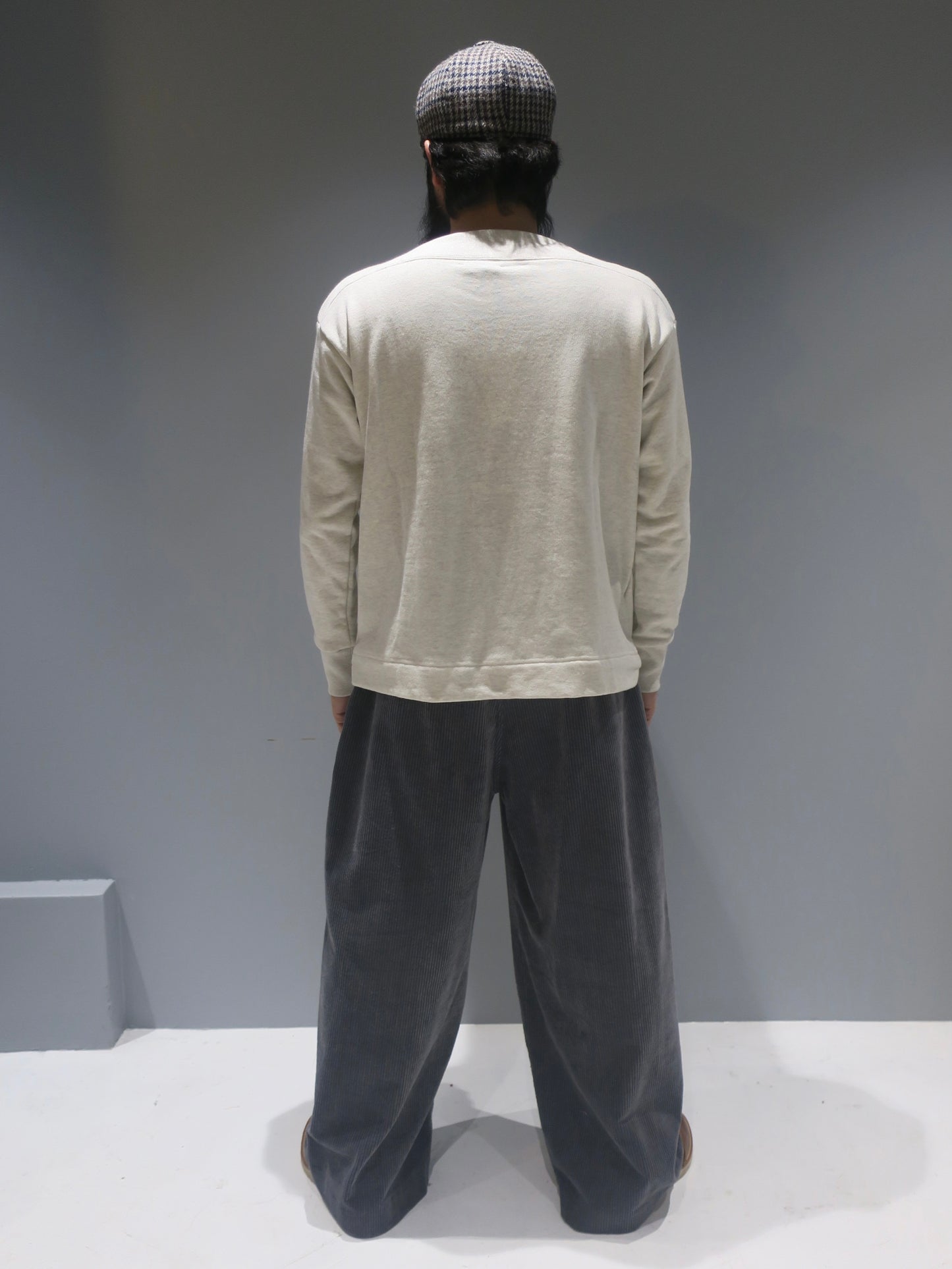 WIDE PANT corduroy - GRAY