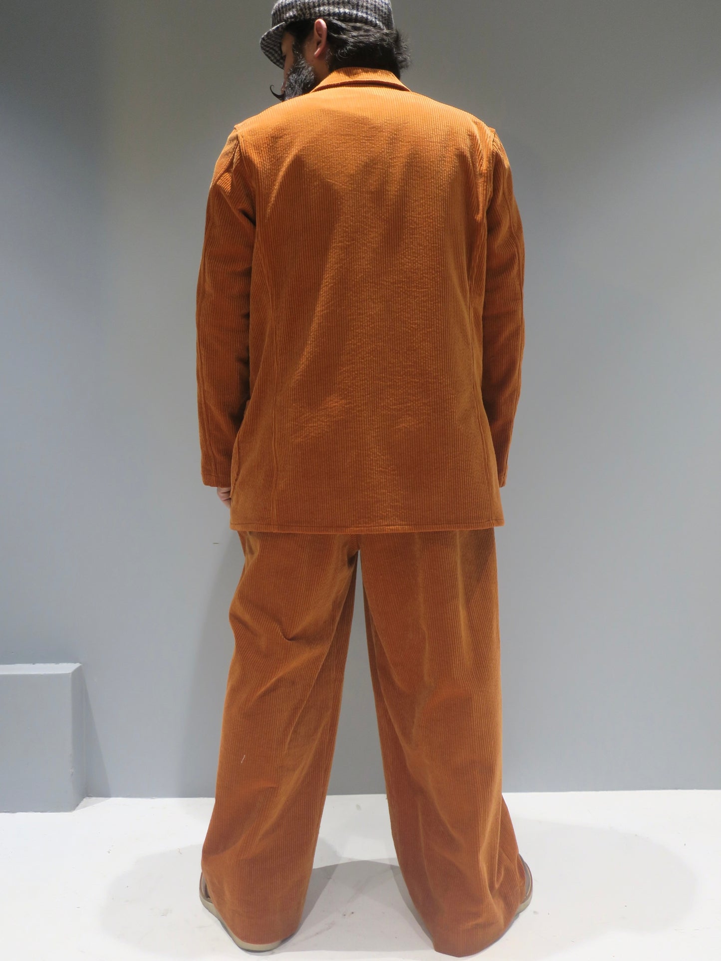 3 BUTTONS JACKET corduroy - ORANGE