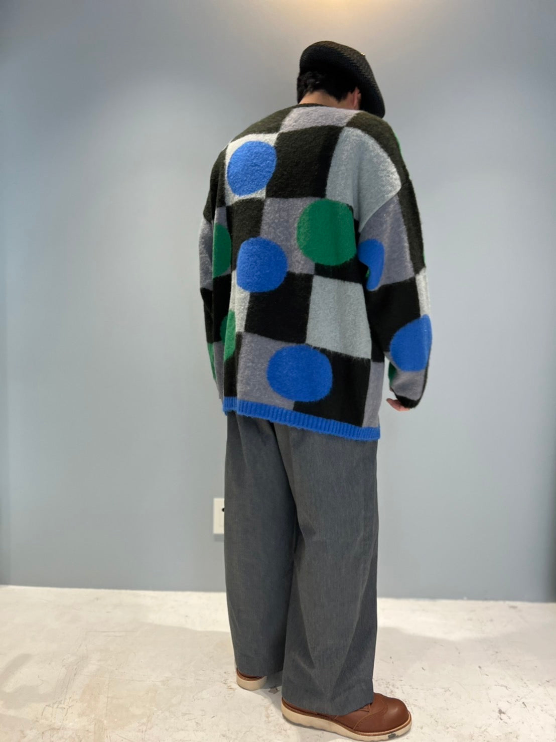 MOHAIR-ISH KNIT JUMPER - BLUEISH