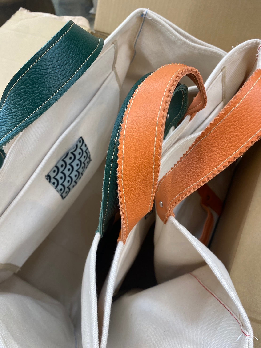 CANVAS BAG with LEATHER