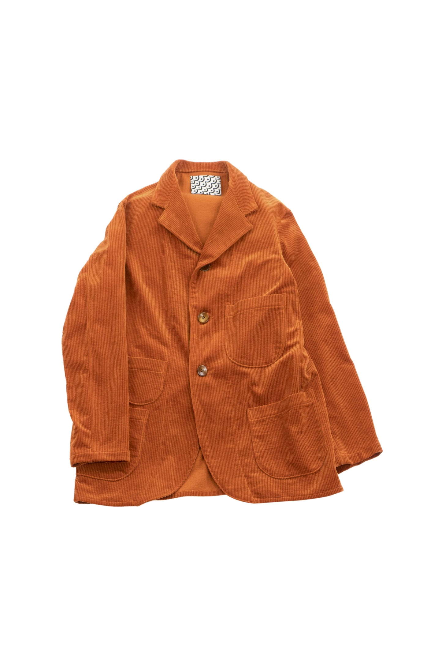 3 BUTTONS JACKET corduroy - ORANGE