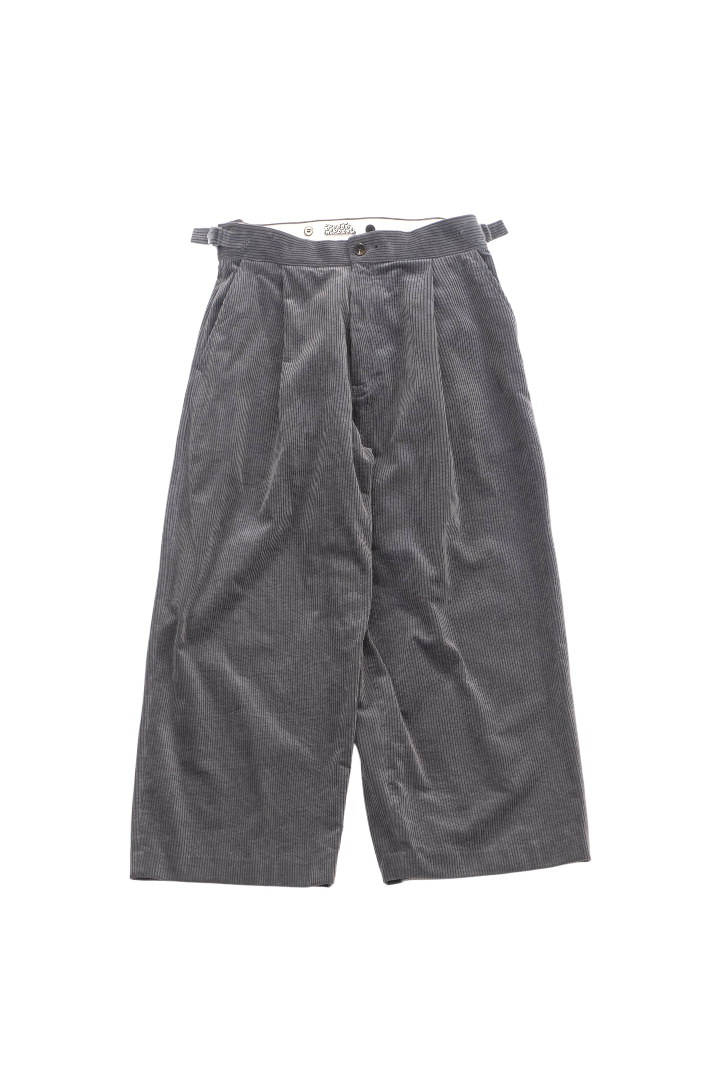 WIDE PANT corduroy - GRAY