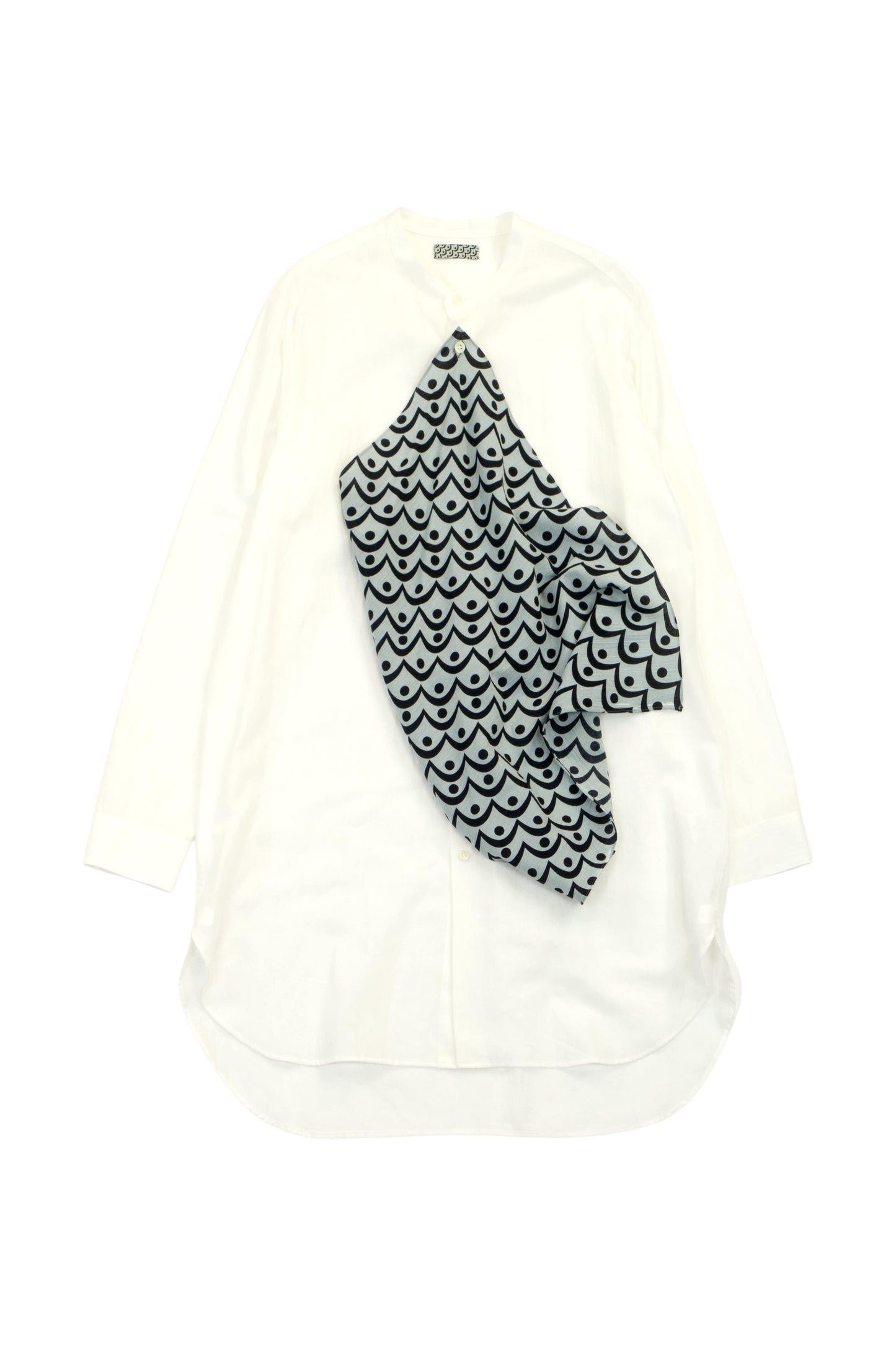 LONG SHIRT chambray - O.WHITE