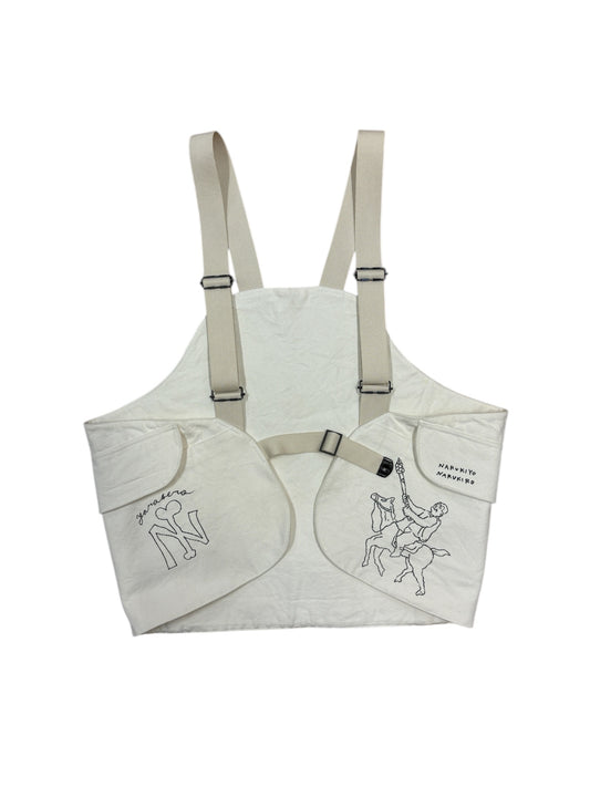 UTILITY VEST cotton - WHITE PAINT